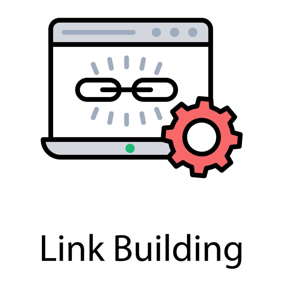 linkbuilding concepten vector