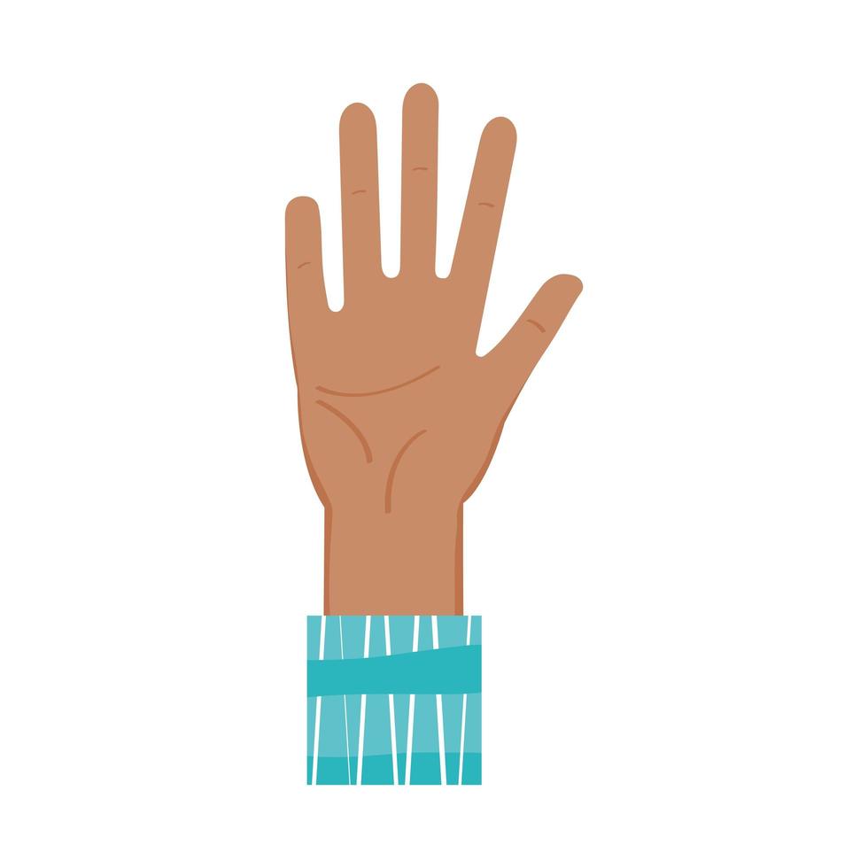 afro hand open vector