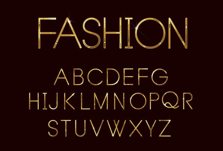 Gouden mode lettertype vector