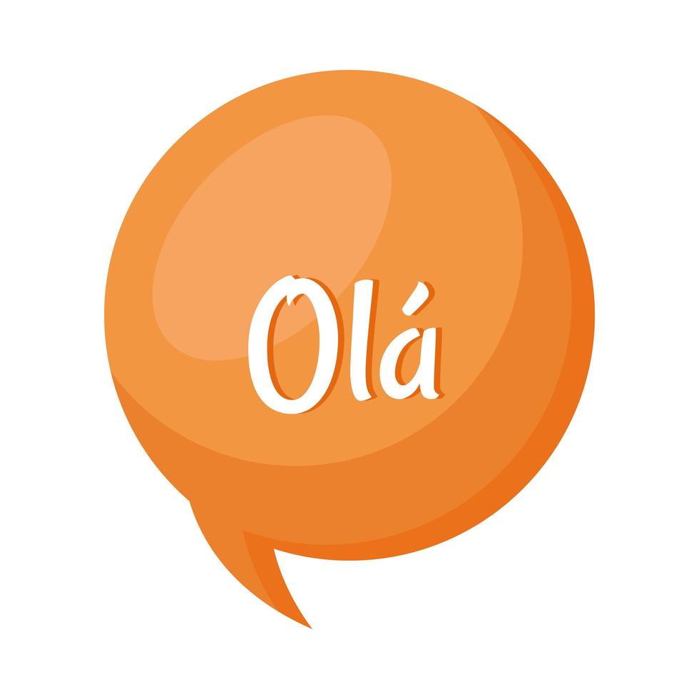 ola in tekstballon vector