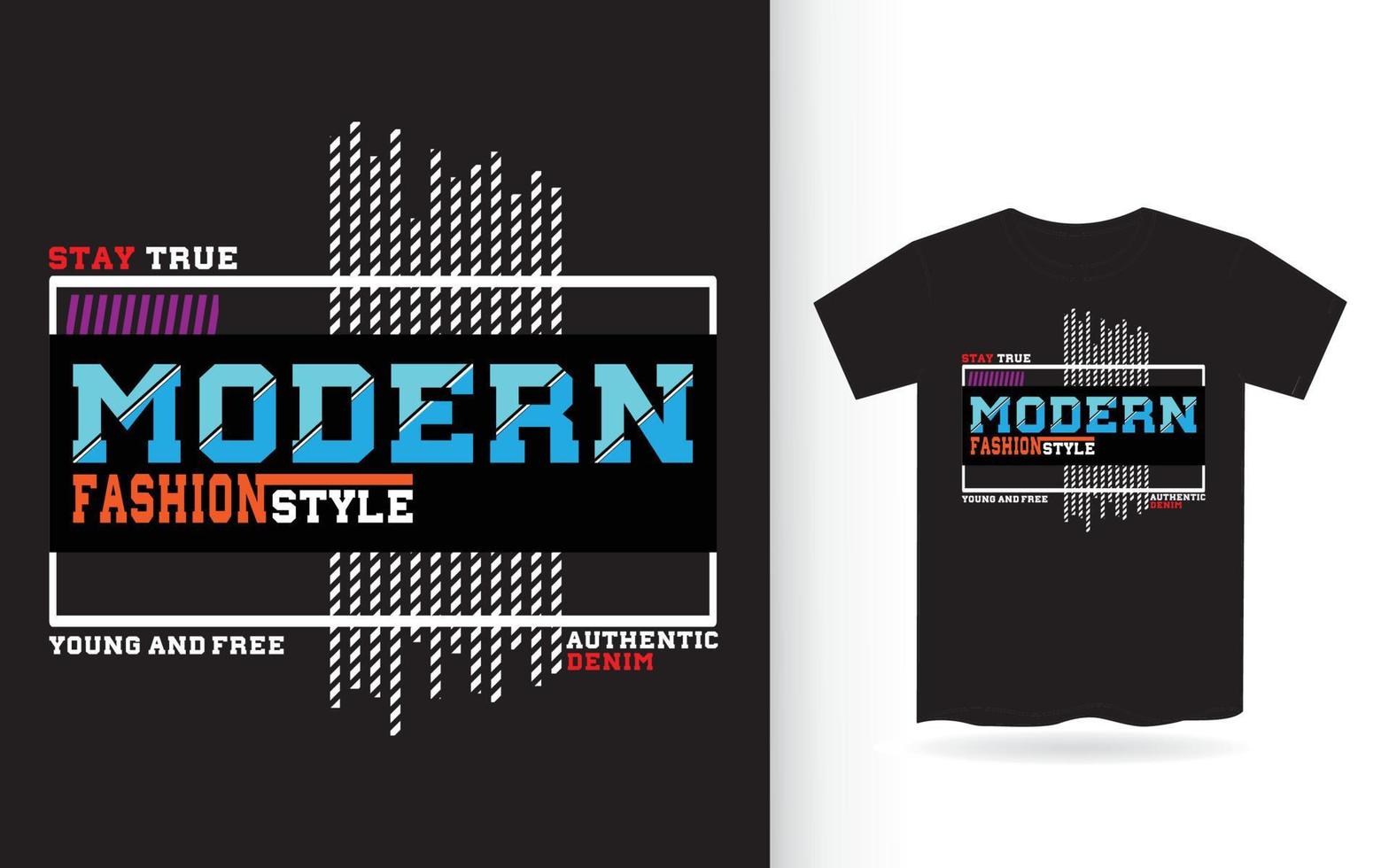modern typografieontwerp in modestijl voor t-shirtafdruk vector