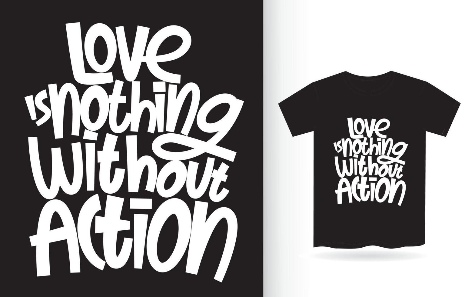 liefde hand belettering citaat voor t-shirt vector