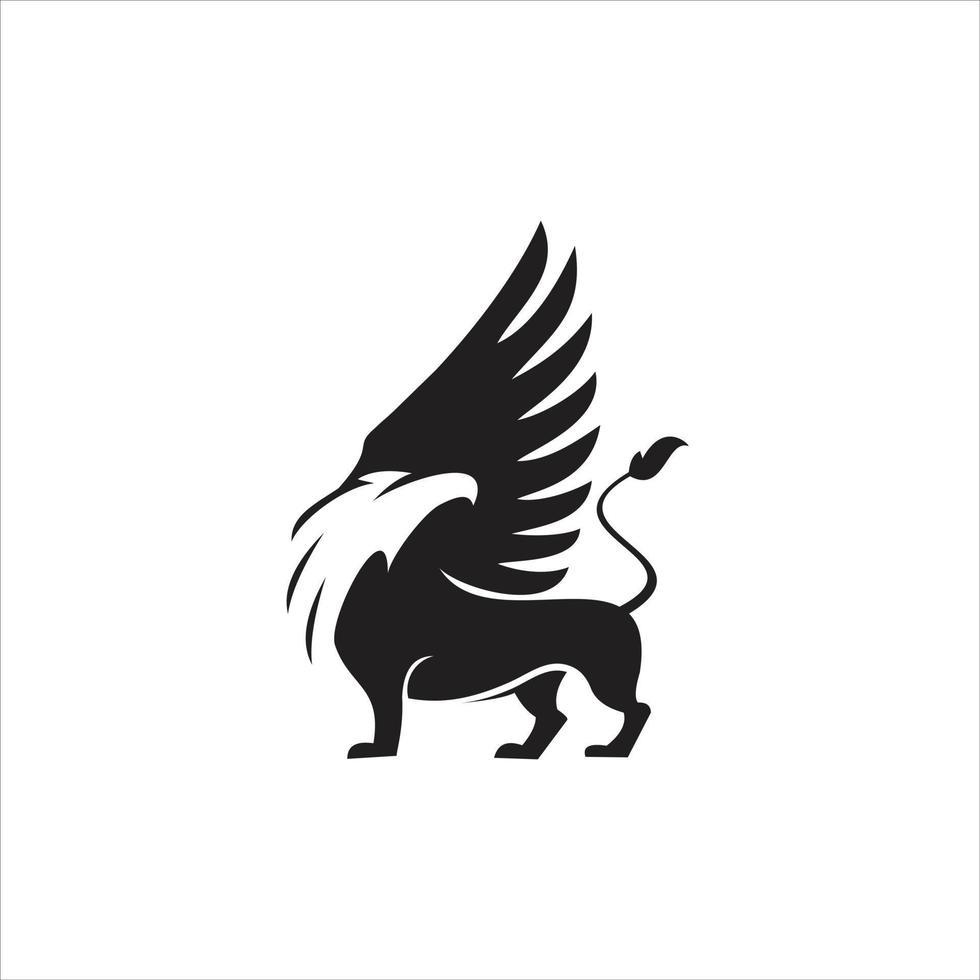 lat animal logo griffin de mythische wezens mascotte vector
