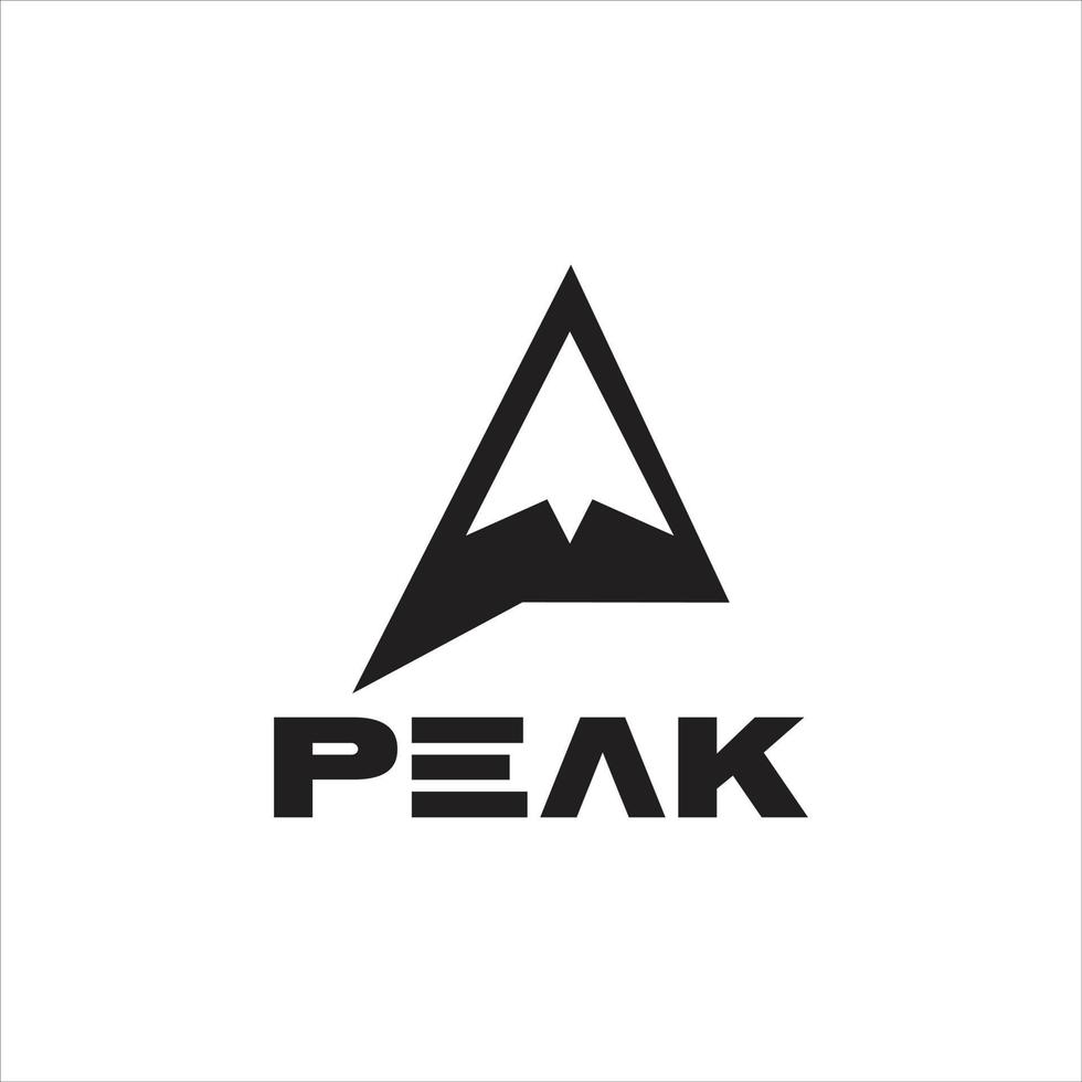 buitensport logo eenvoudige illustratie van bergtop vector