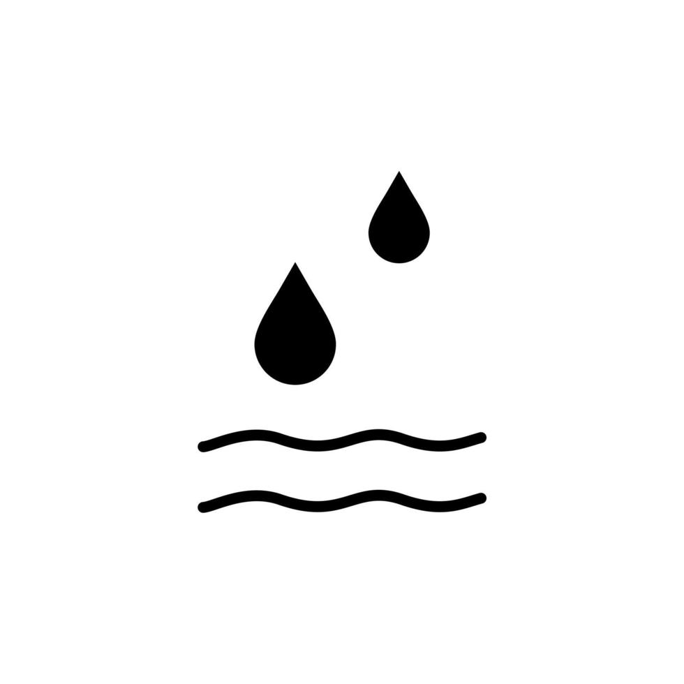 waterdrop, water, druppel, vloeibaar vast pictogram, vector, illustratie, logo sjabloon. geschikt voor vele doeleinden. vector