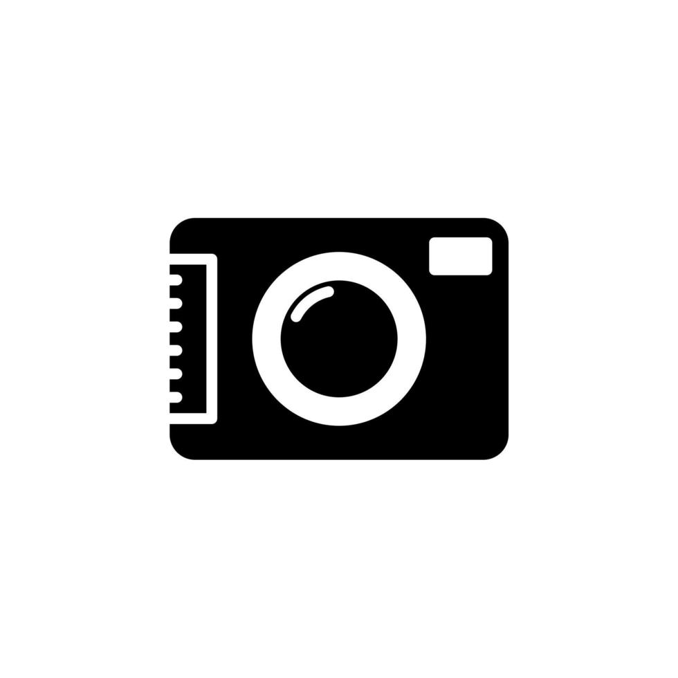 camera, fotografie, digitaal, foto solide pictogram, vector, illustratie, logo sjabloon. geschikt voor vele doeleinden. vector