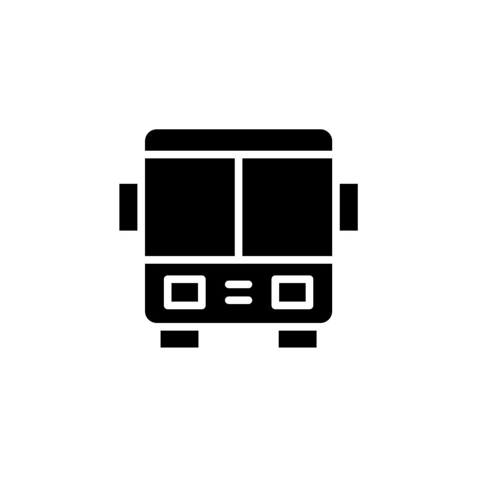 bus, autobus, openbaar, vervoer solide pictogram, vector, illustratie, logo sjabloon. geschikt voor vele doeleinden. vector