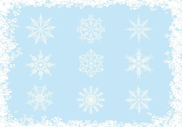 Sierlijke Sneeuwvlok Vector Pack