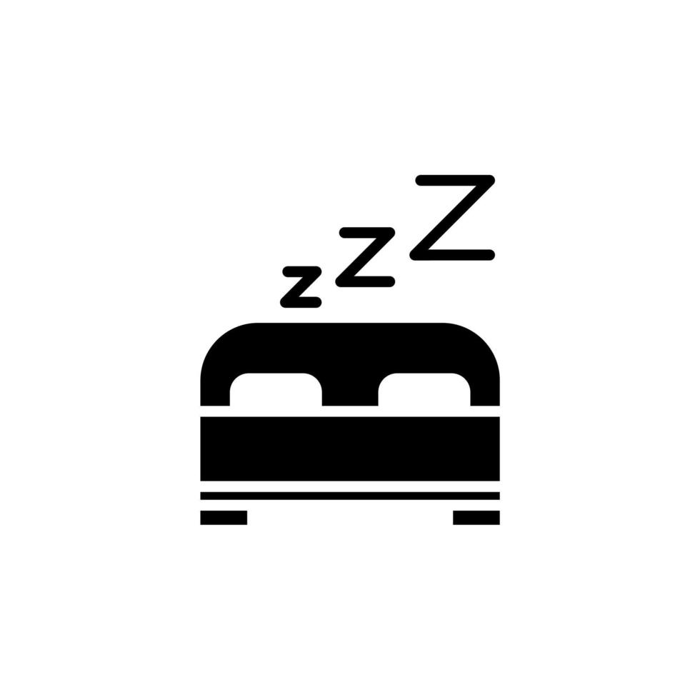 slaap, dutje, nacht solide pictogram, vector, illustratie, logo sjabloon. geschikt voor vele doeleinden. vector