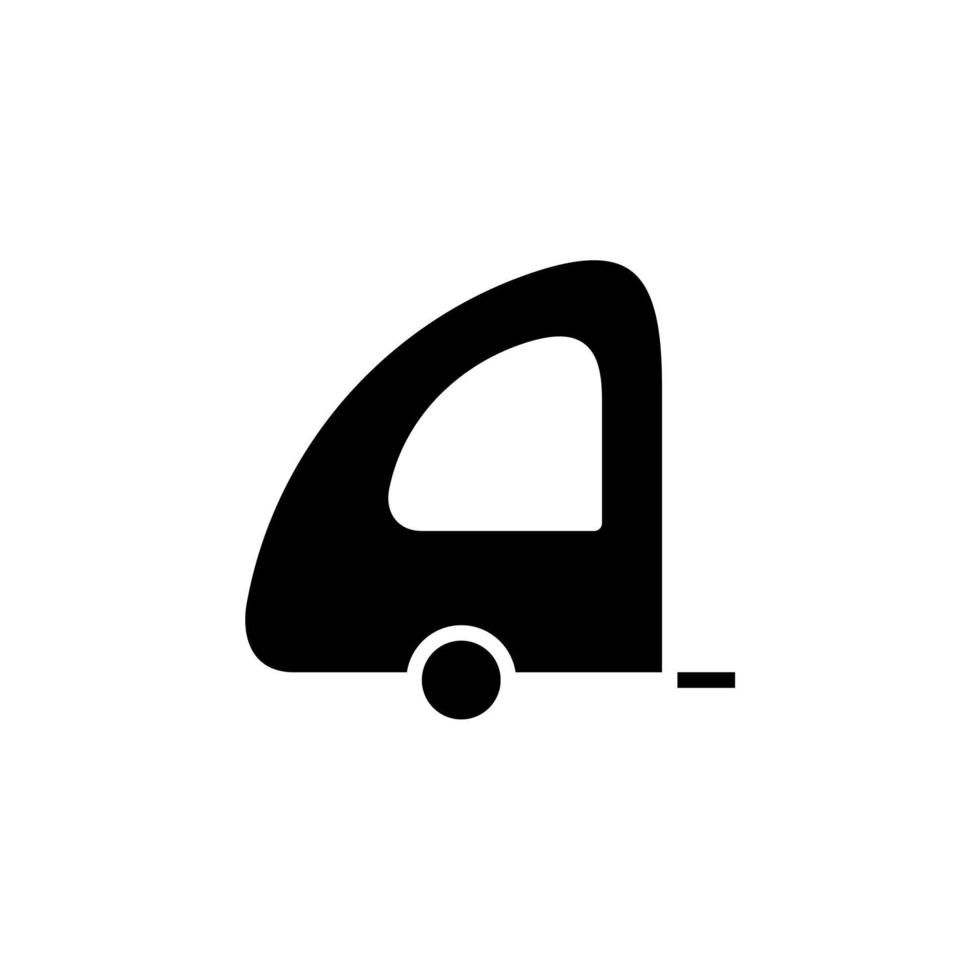 caravan, camper, reizen solide pictogram, vector, illustratie, logo sjabloon. geschikt voor vele doeleinden. vector