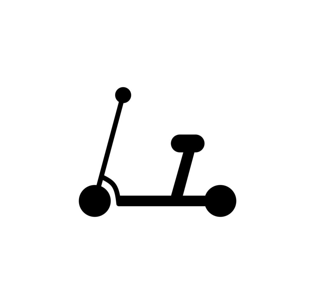 scooter, kick scooter solide pictogram, vector, illustratie, logo sjabloon. geschikt voor vele doeleinden. vector