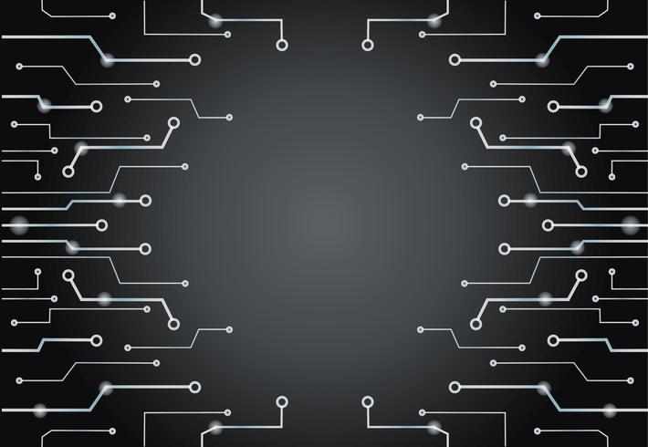 Abstracte zwarte de kunstachtergrond en ruimte van technologielijnen vector