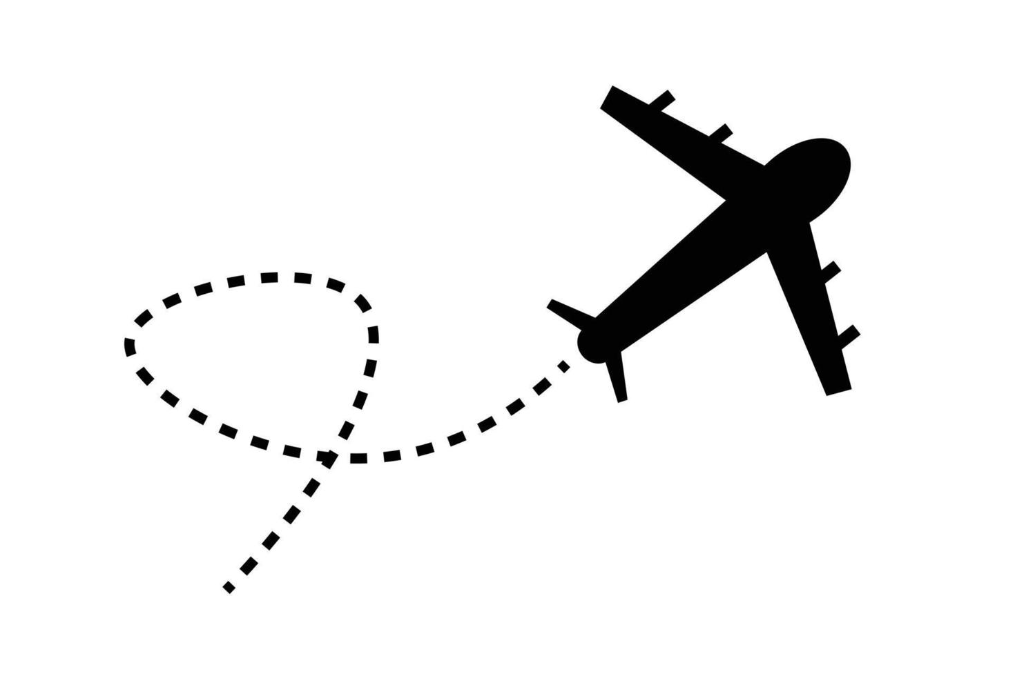 een icoon van een vliegend vliegtuig. vector