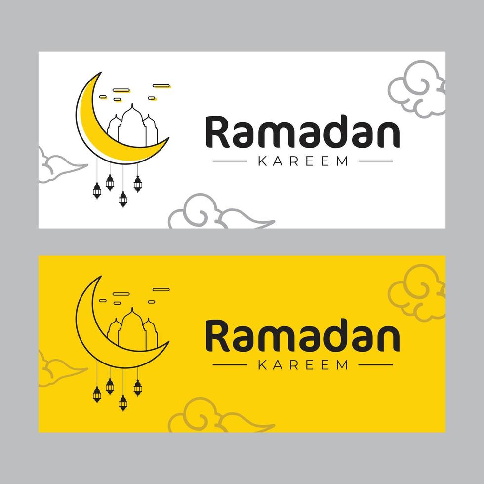 ramadan banner ontwerpsjabloon. gouden islamitisch ornament vector