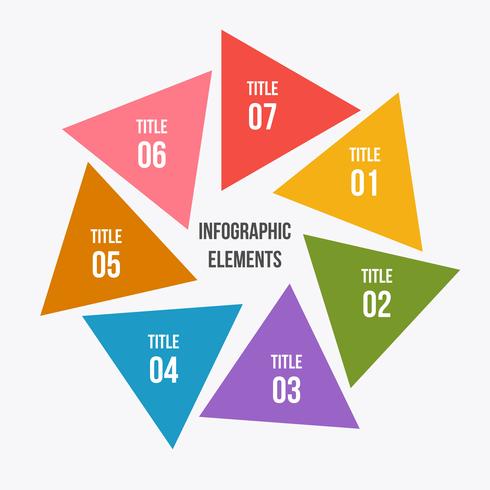 Cirkeldiagram, Cirkel infographic met driehoeksvorm vector