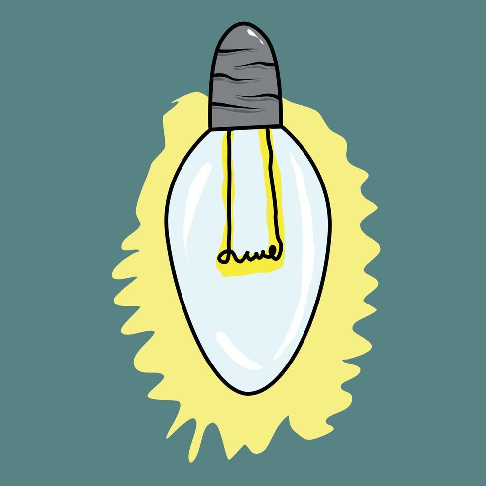 glazen lamp doodle stijl vector