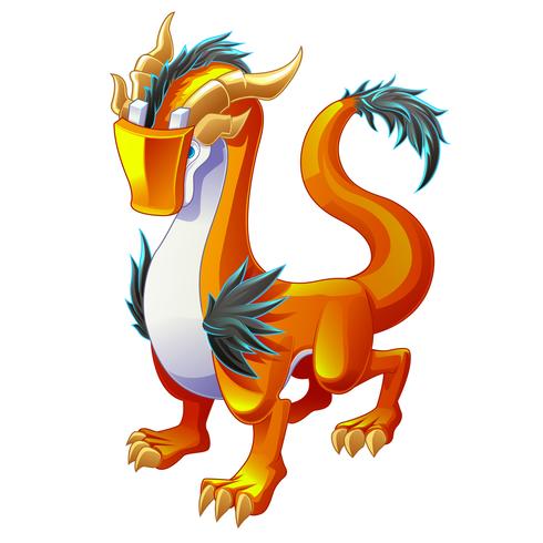 Dragon is een dier in sprookjes. vector