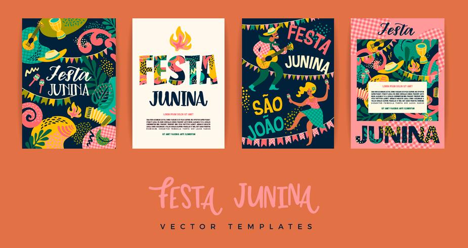 Festa Junina. Vector sjablonen.