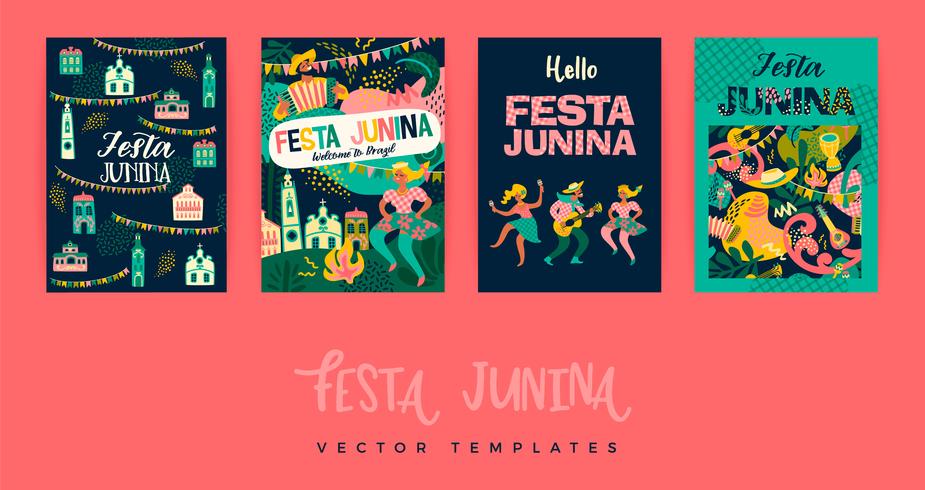 Festa Junina. Vector sjablonen.