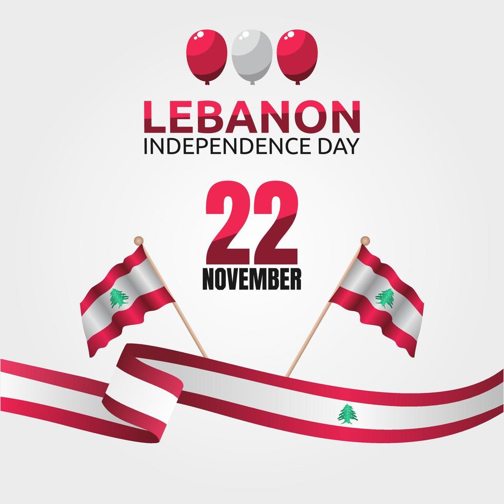 libanon onafhankelijkheidsdag vector lllustration