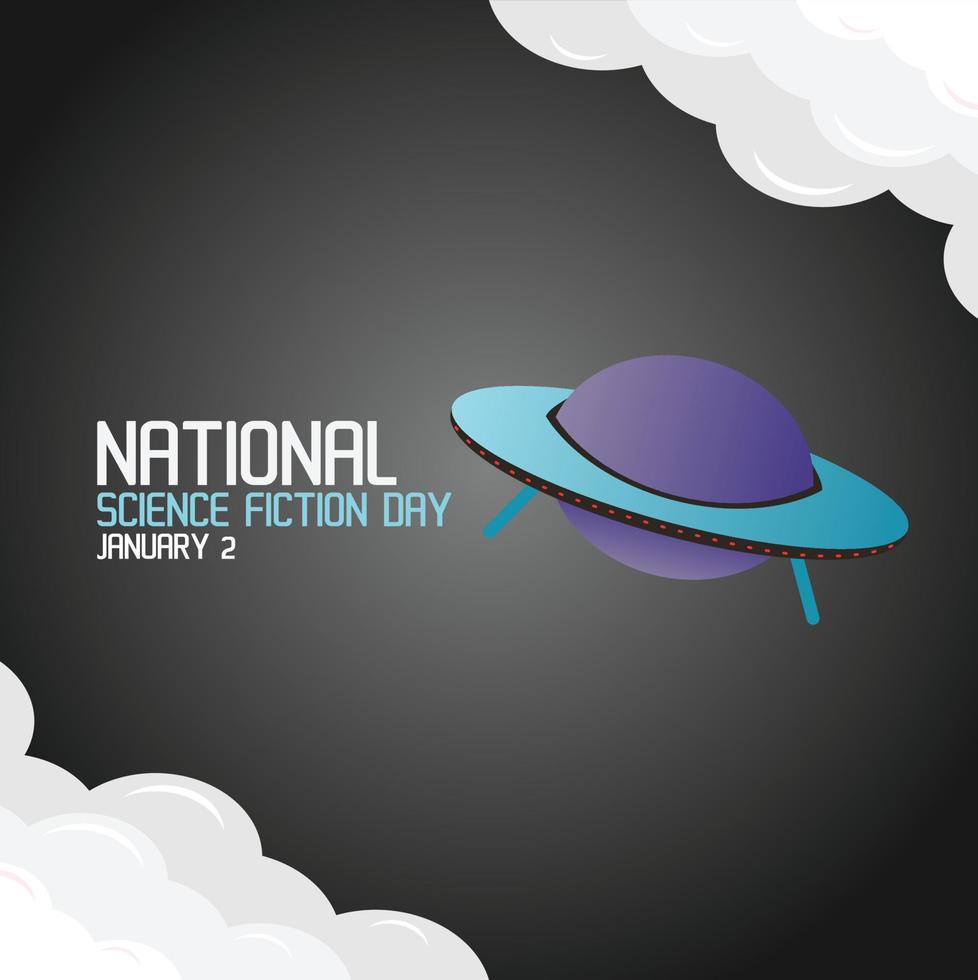 nationale sciencefictiondag vectorillustratie vector