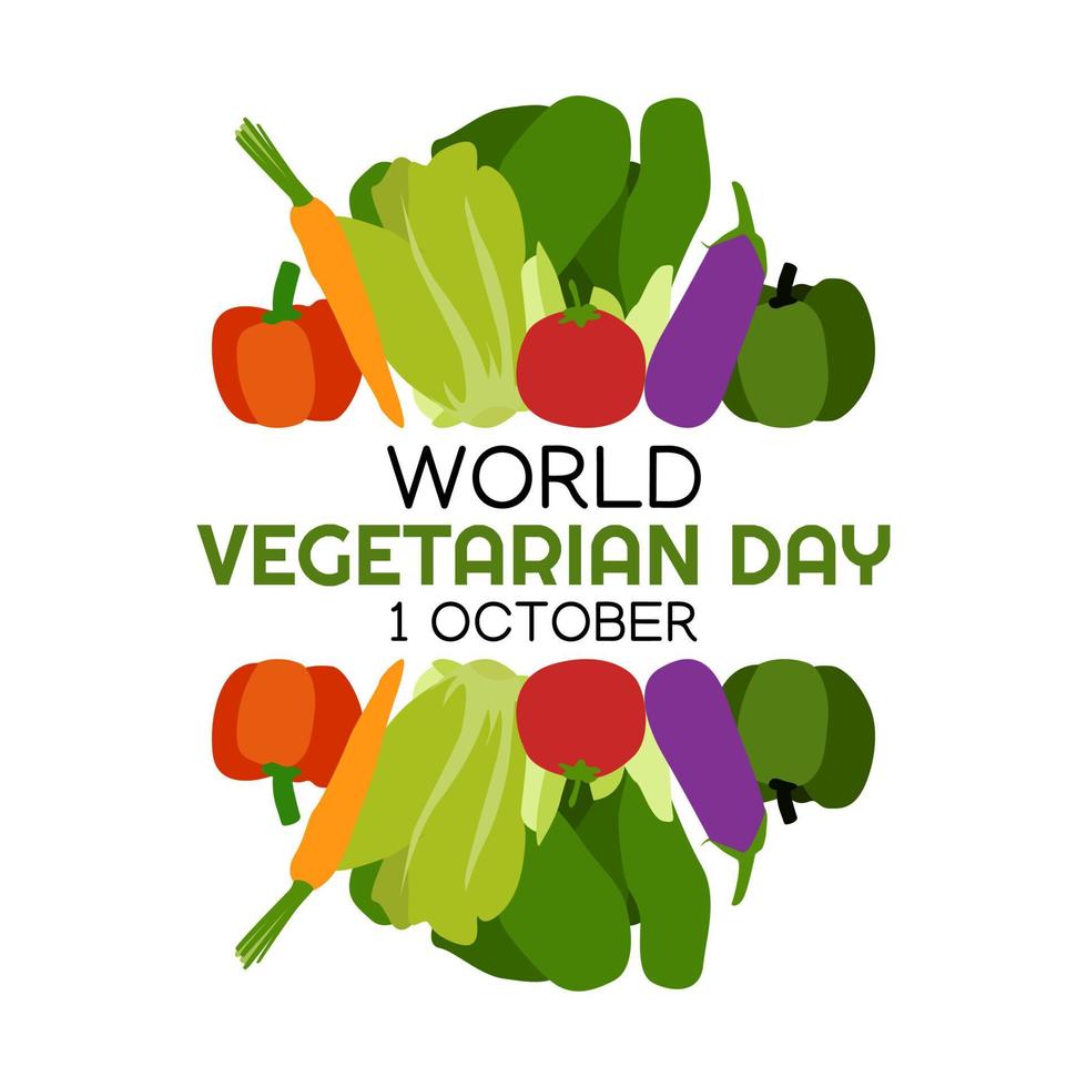 wereld vegetarische dag vectorillustratie vector