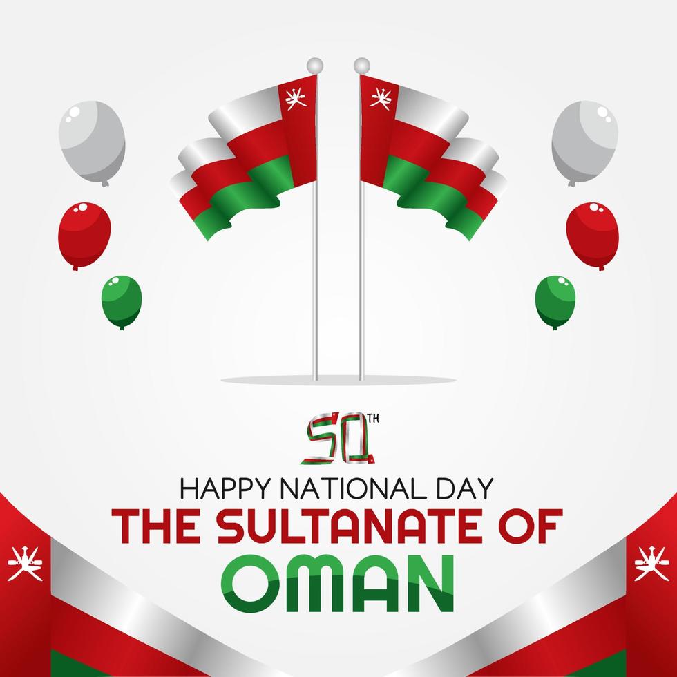 oman nationale dag vectorillustratie vector