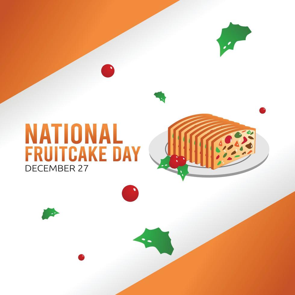 nationale fruitcake dag vectorillustratie vector