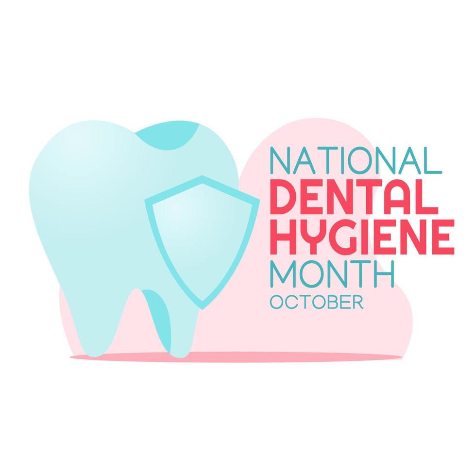 nationale mondhygiëne maand vectorillustratie vector