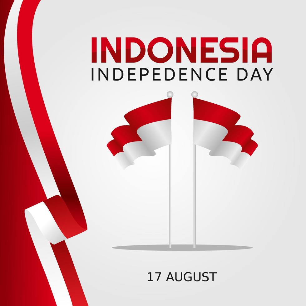 indonesië onafhankelijkheidsdag vector lllustration