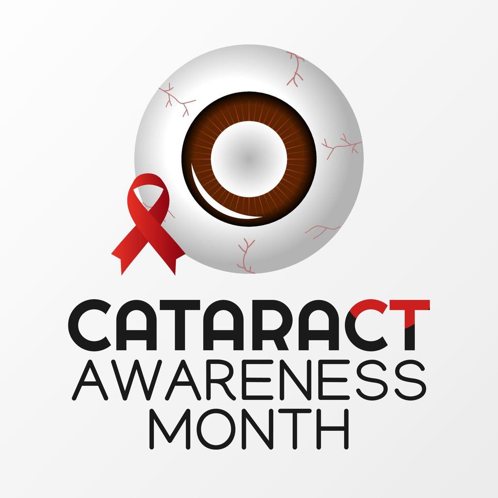 cataract bewustzijn maand vector lllustration