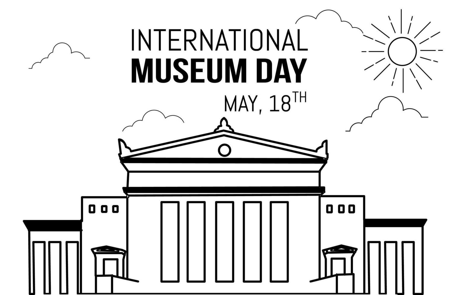 internationale museumdag vectorillustratie vector