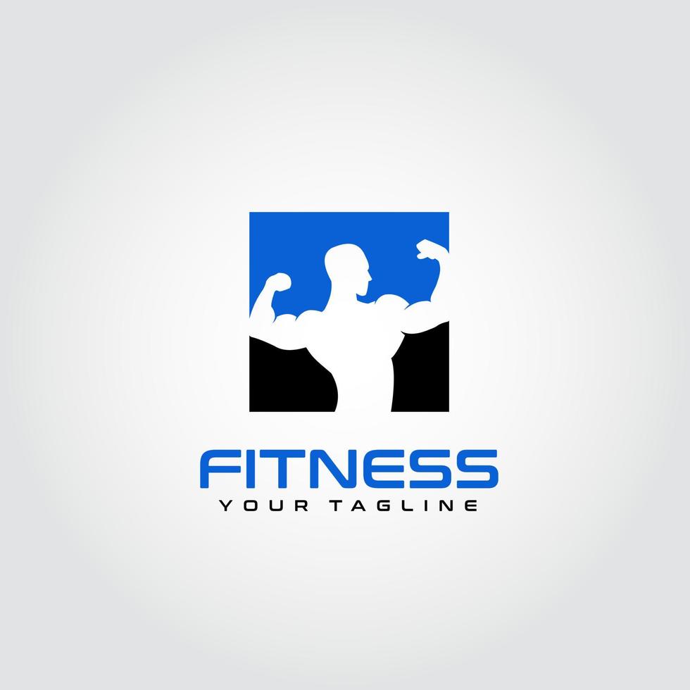 fitness logo ontwerp vector. geschikt voor uw bedrijfslogo vector