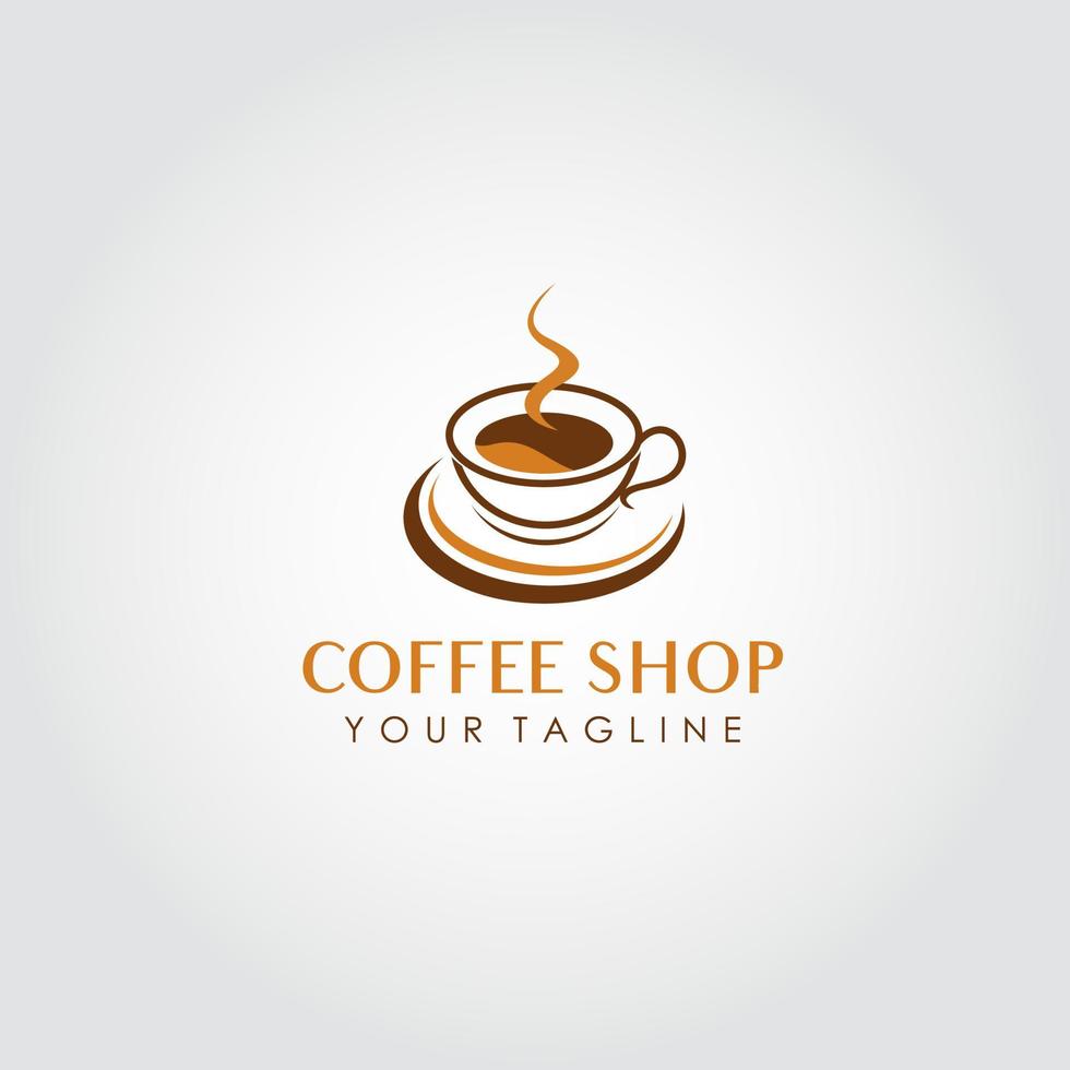 coffeeshop logo ontwerp vector. geschikt voor uw bedrijfslogo vector