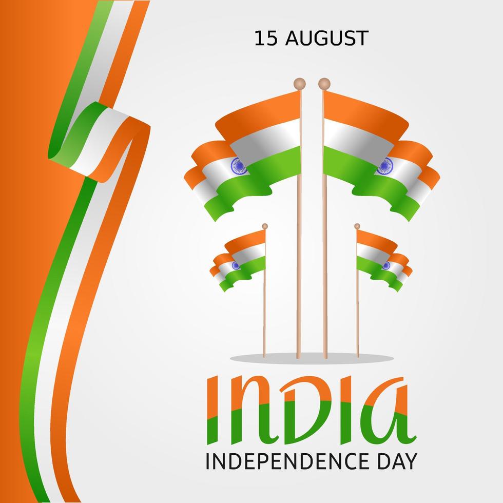 india onafhankelijkheidsdag vectorillustratie vector