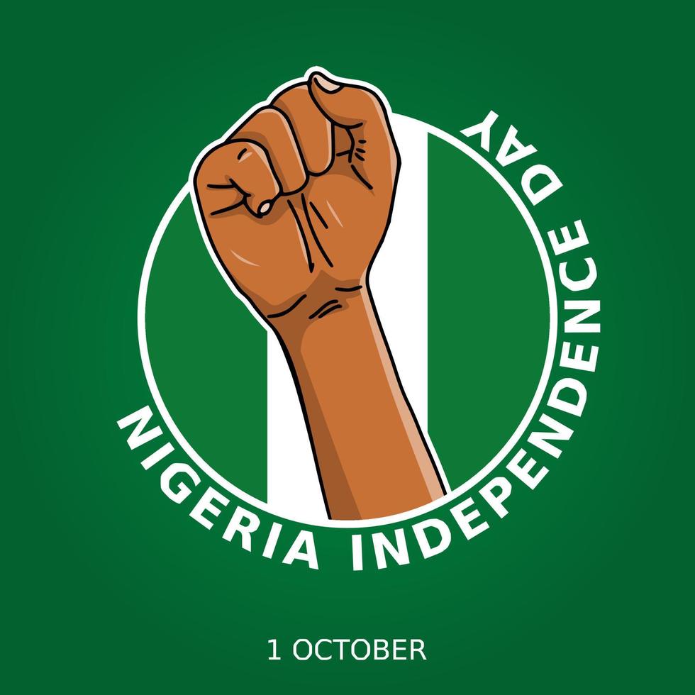 onafhankelijkheidsdag van nigeria vectorillustratie vector