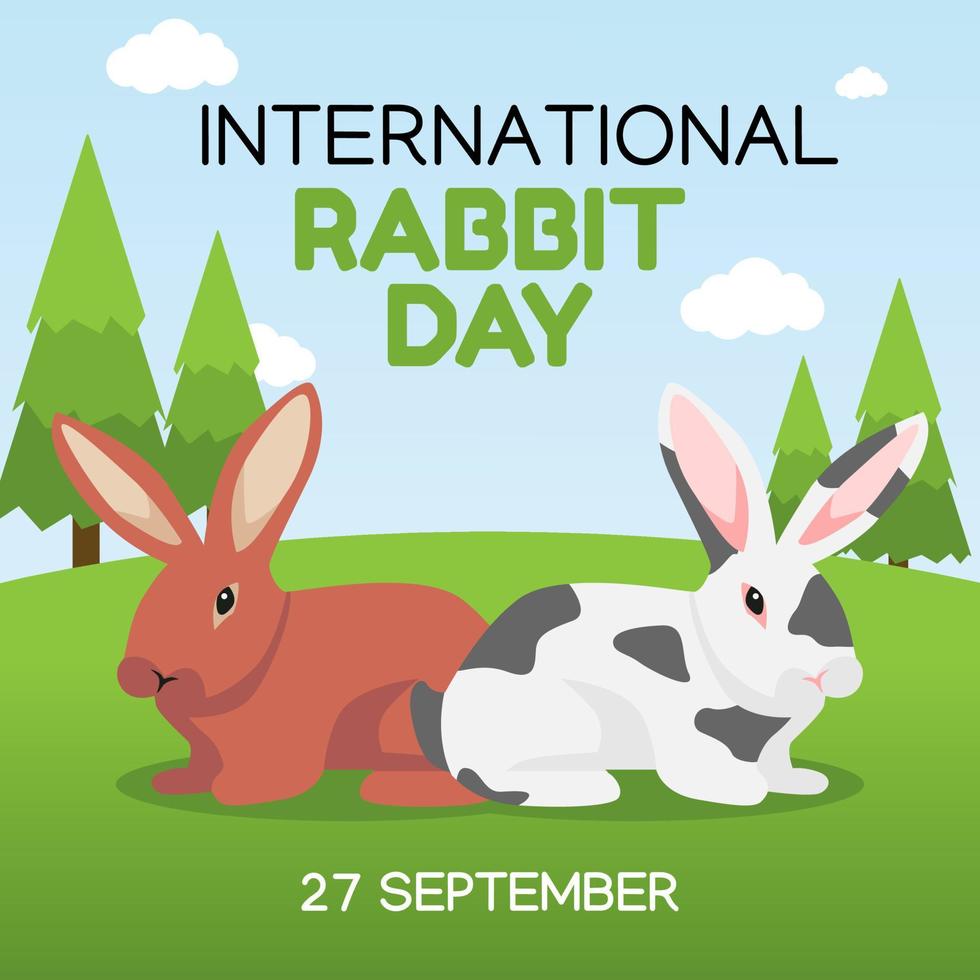 internationale konijnendag vectorillustratie vector