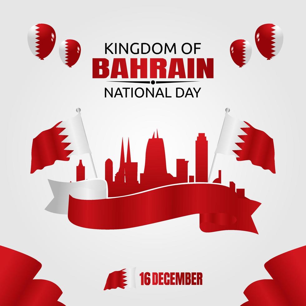 bahrein nationale feestdag vectorillustratie vector