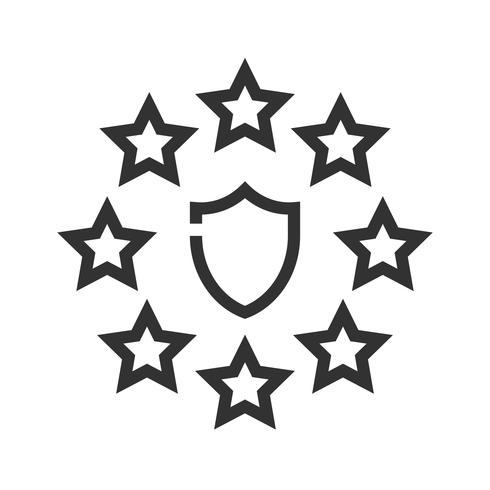 GDPR General Data Protection Regulation icon, lijnstijl vector