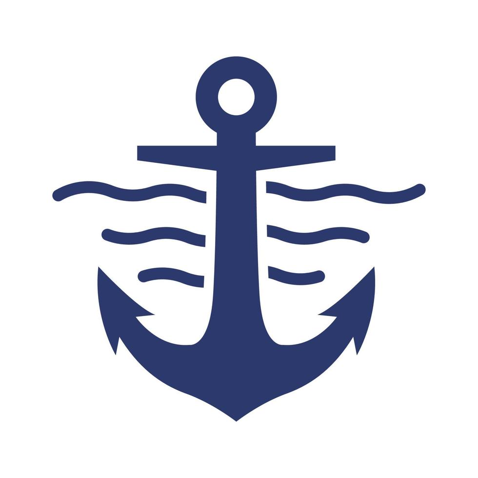 ankers of schip of zee of water of zeeman logo ontwerp vector