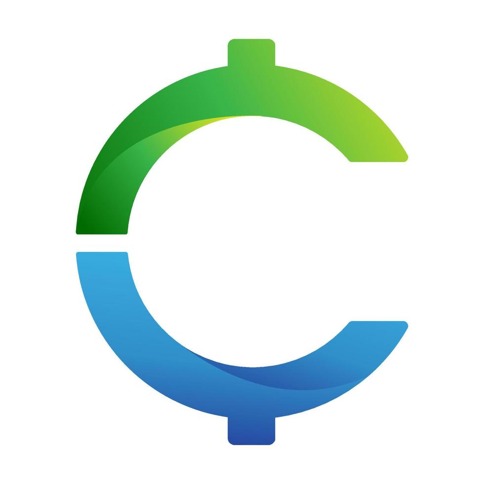 letter c voor graaf-logo-ontwerp vector