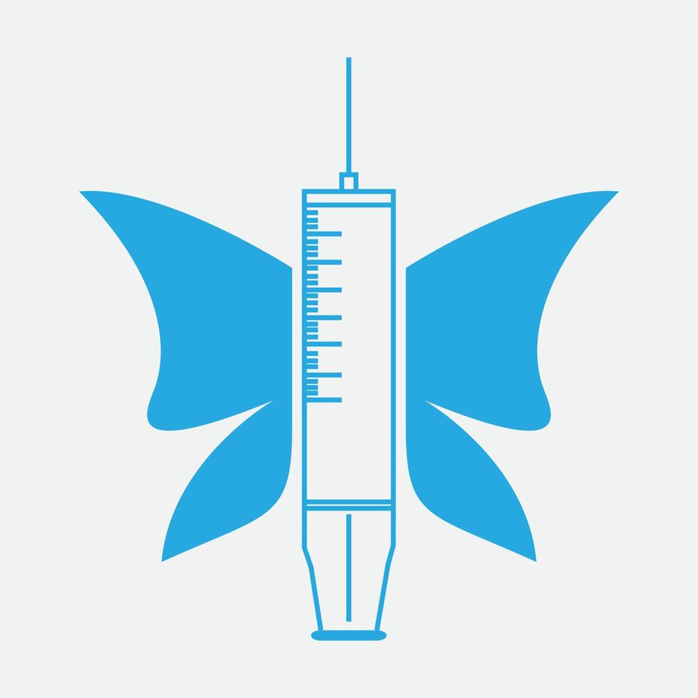 injector gezondheidszorg medisch modern logo-ontwerp vector