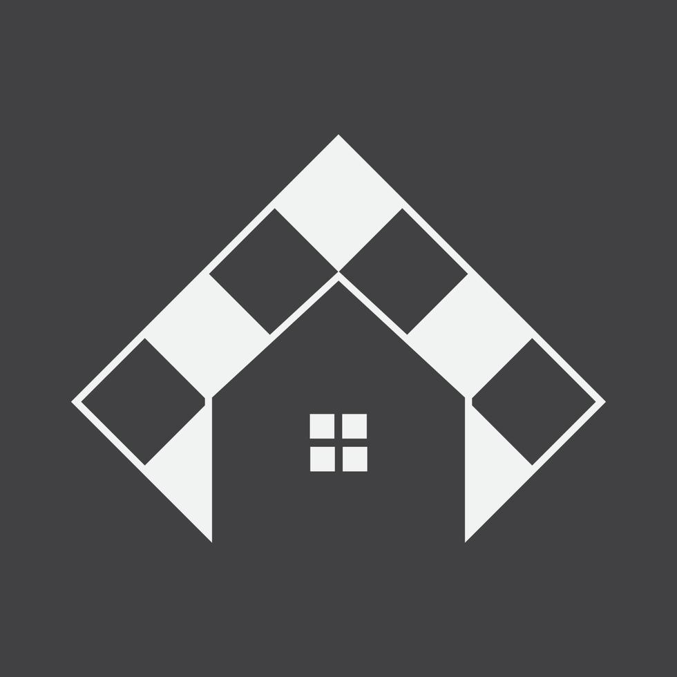 schaken huis logo ontwerpsjabloon vector