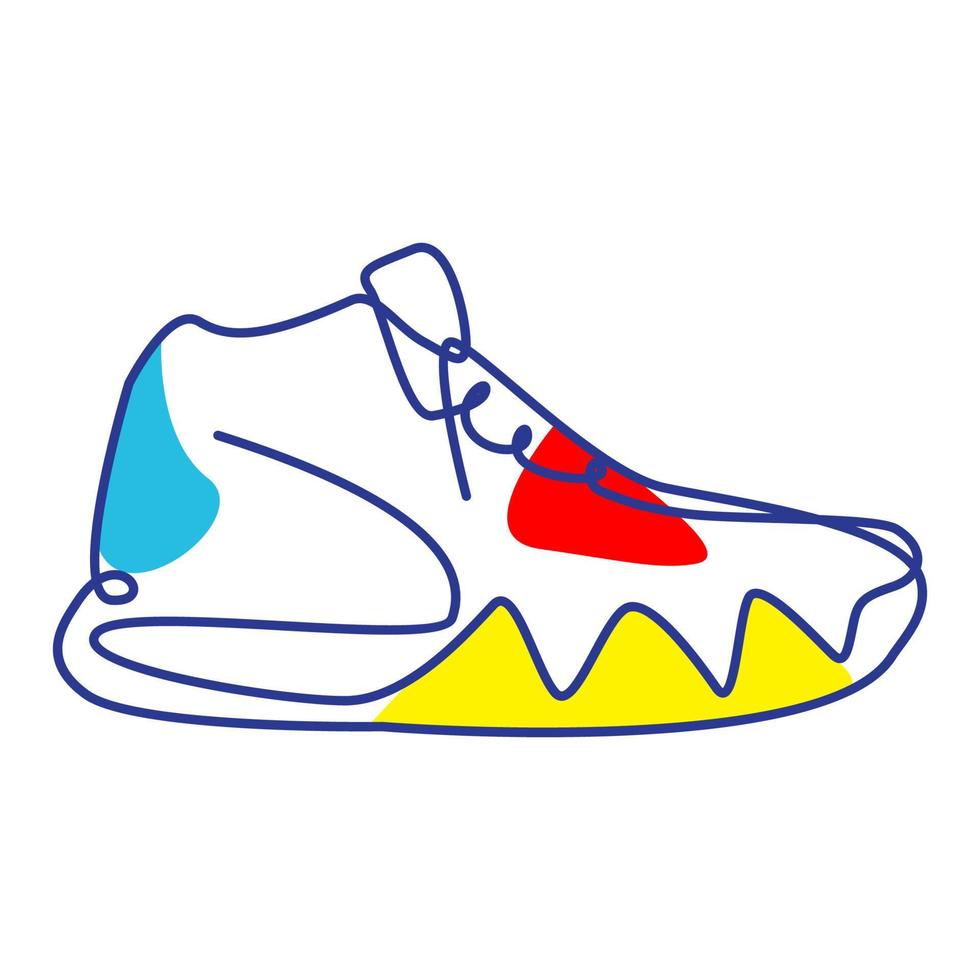 lijnen kunst abstract kleur schoenen sneakers logo ontwerp vector pictogram symbool illustratie