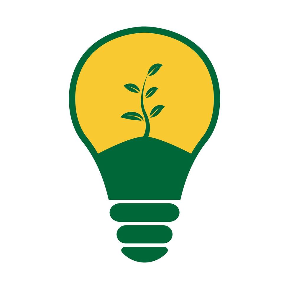 plant of boom met lamp logo vector symbool pictogram illustratie ontwerp