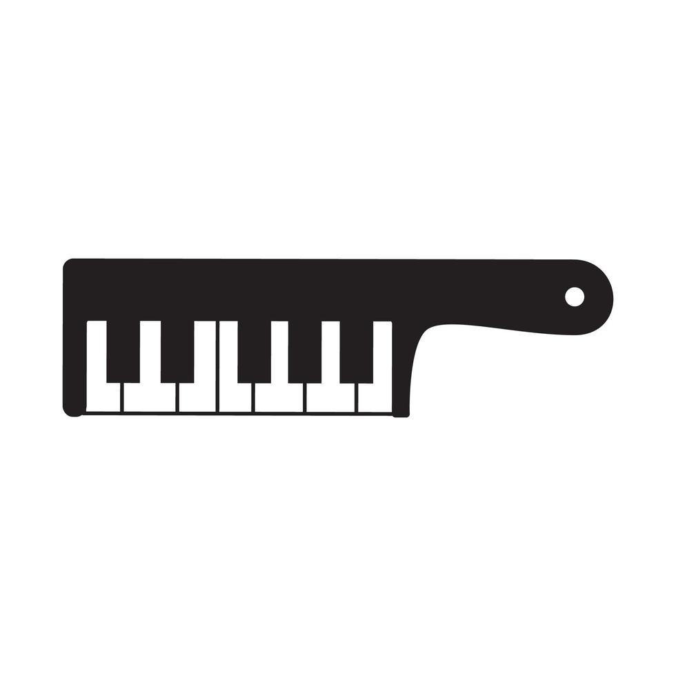 piano met kam logo symbool vector pictogram illustratie ontwerp