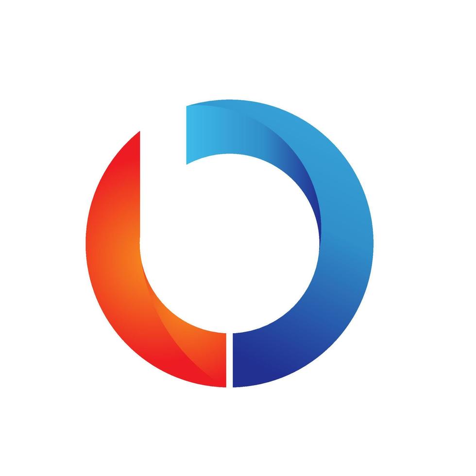cirkel b logo ontwerpsjabloon vector