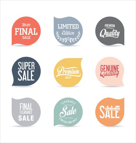 Moderne badges stickers en labels-collectie vector