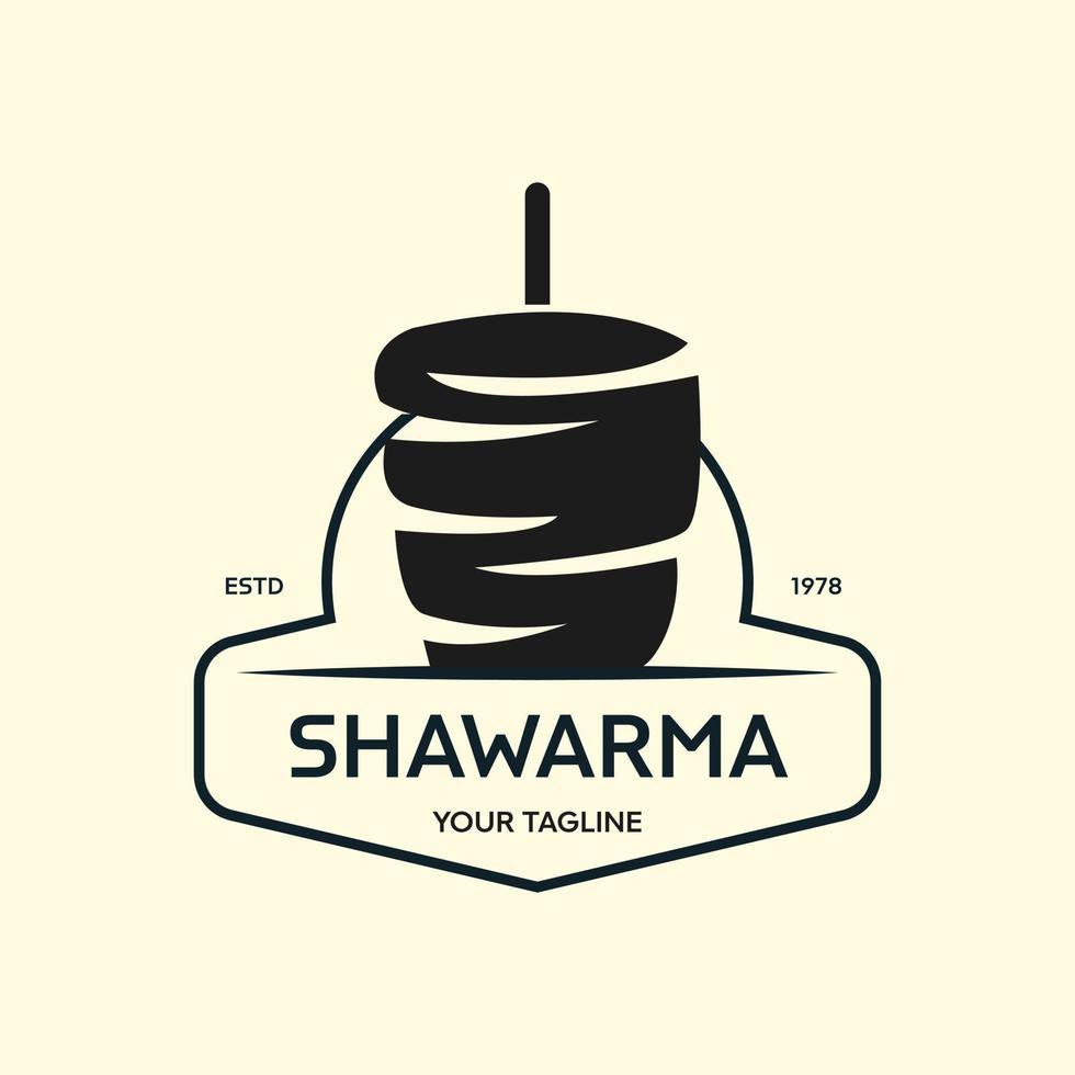 shoarma-logo voor restaurants en markten. vector