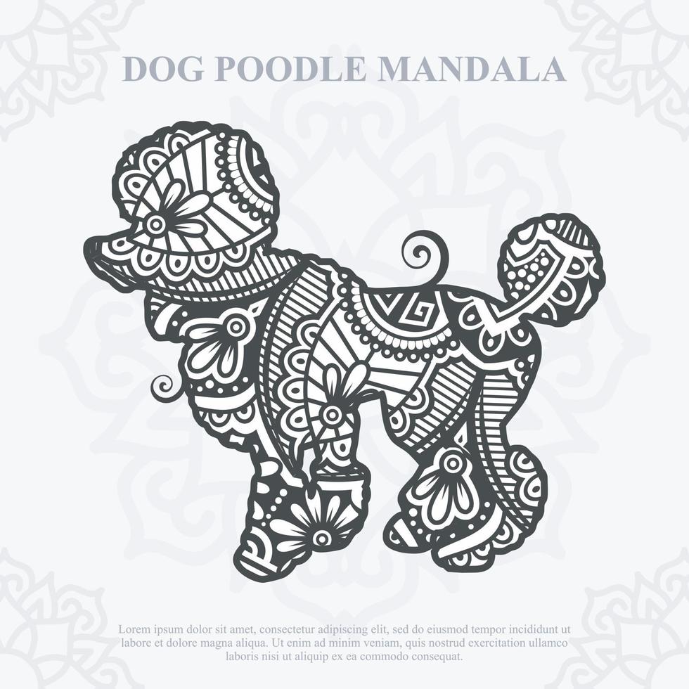 hond poedel mandala. boho stijl svg vector